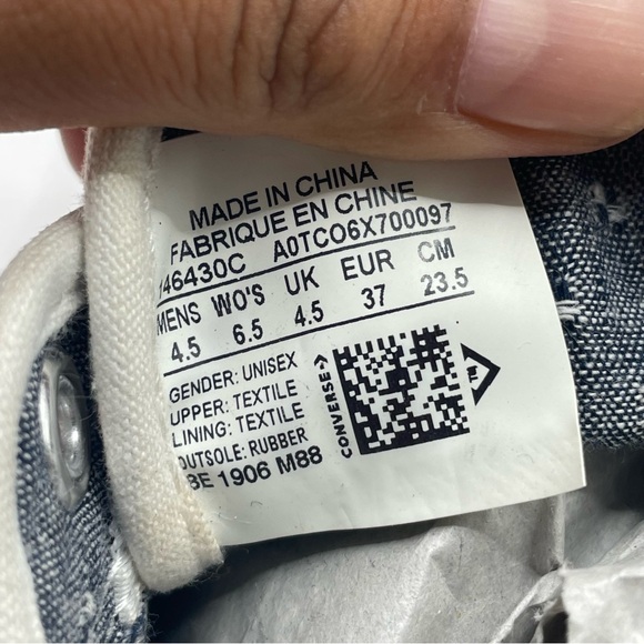 Converse Jack Purcell Slip-On Laceless White Canvas Low Top  Women’s Sz 6.5 - Picture 7 of 9